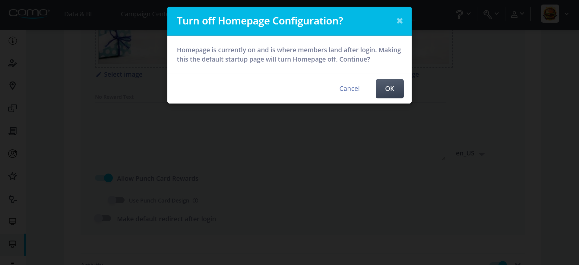 Pop-up Confirmation Modal - Turn off Homepage Configuration.png