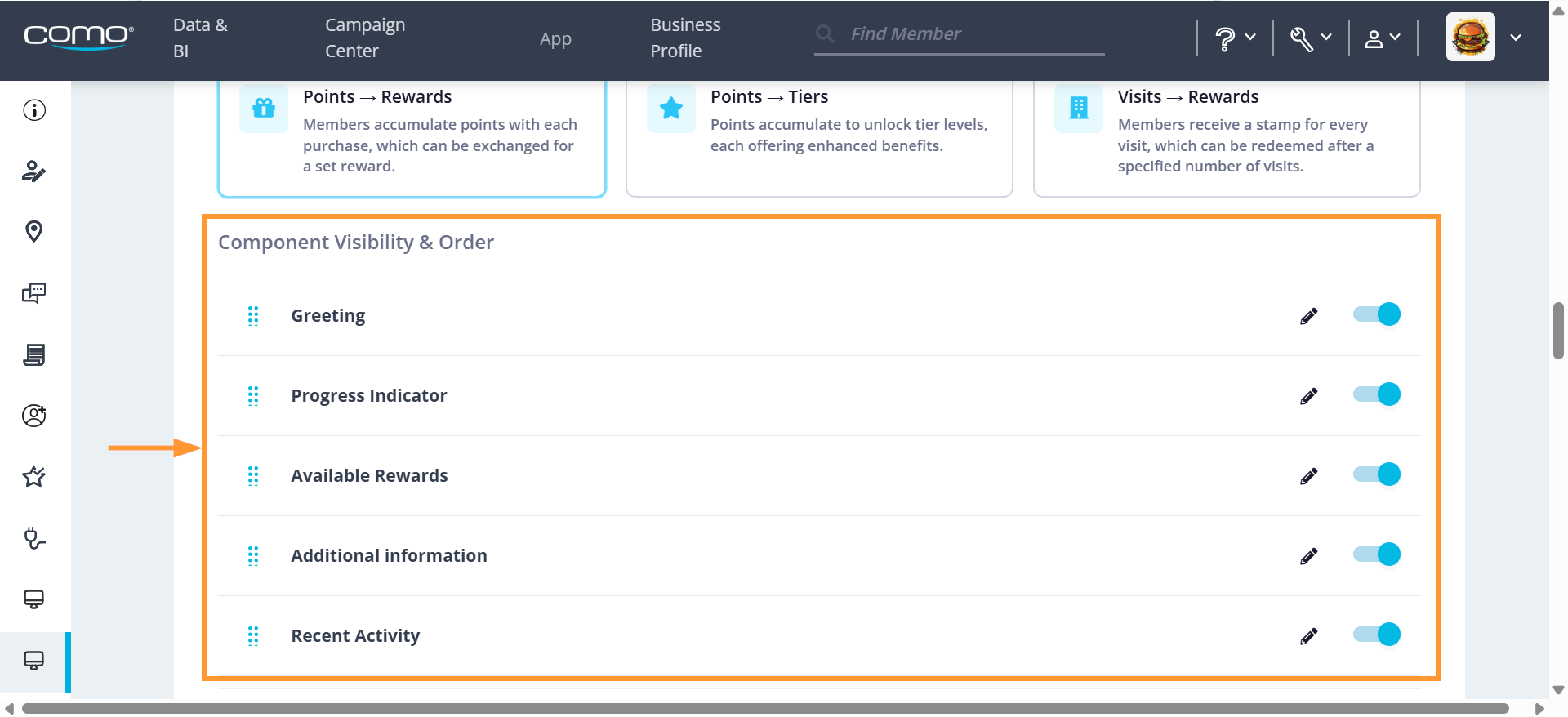 Component Visibility & Order - 5 Standard Widgets View.png