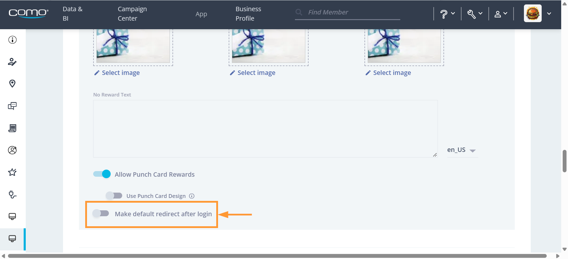 Feature Page - Make default redirect after login Toggle.png