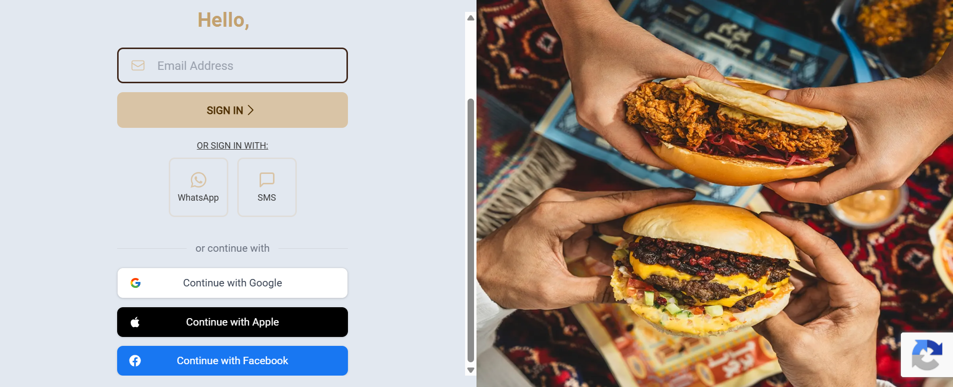 Customer Portal Login Screen - Social Sign-In buttons.png